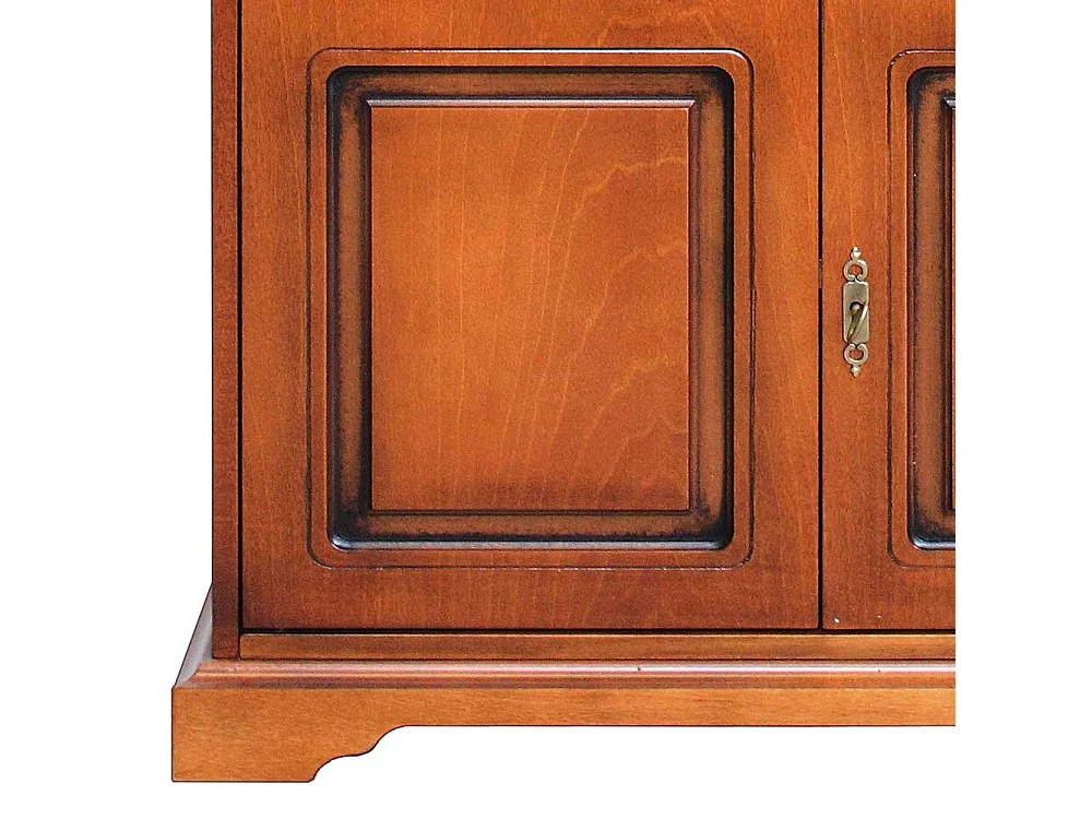 Standregal mit Türen im klassischen Stil Nussbaumfarben