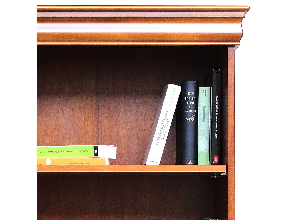 Standregal mit Türen im klassischen Stil Nussbaumfarben