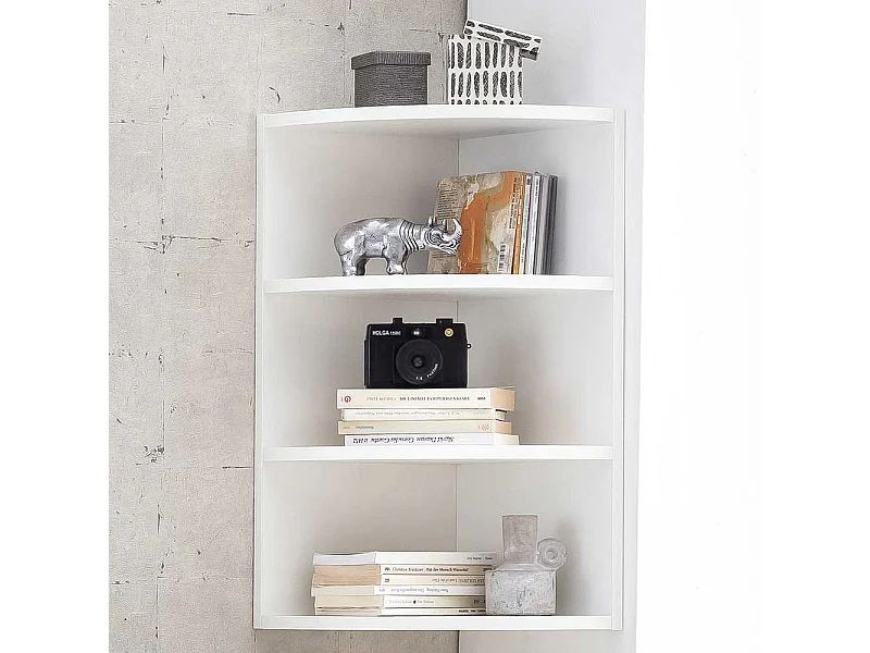 Eck Hängeregal in Weiß 30 cm breit