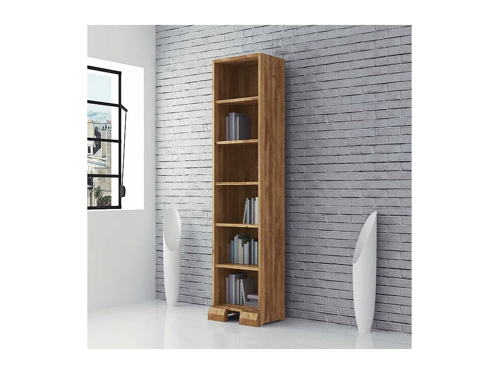 Bücherregal aus Wildeiche Massivholz 45 cm breit