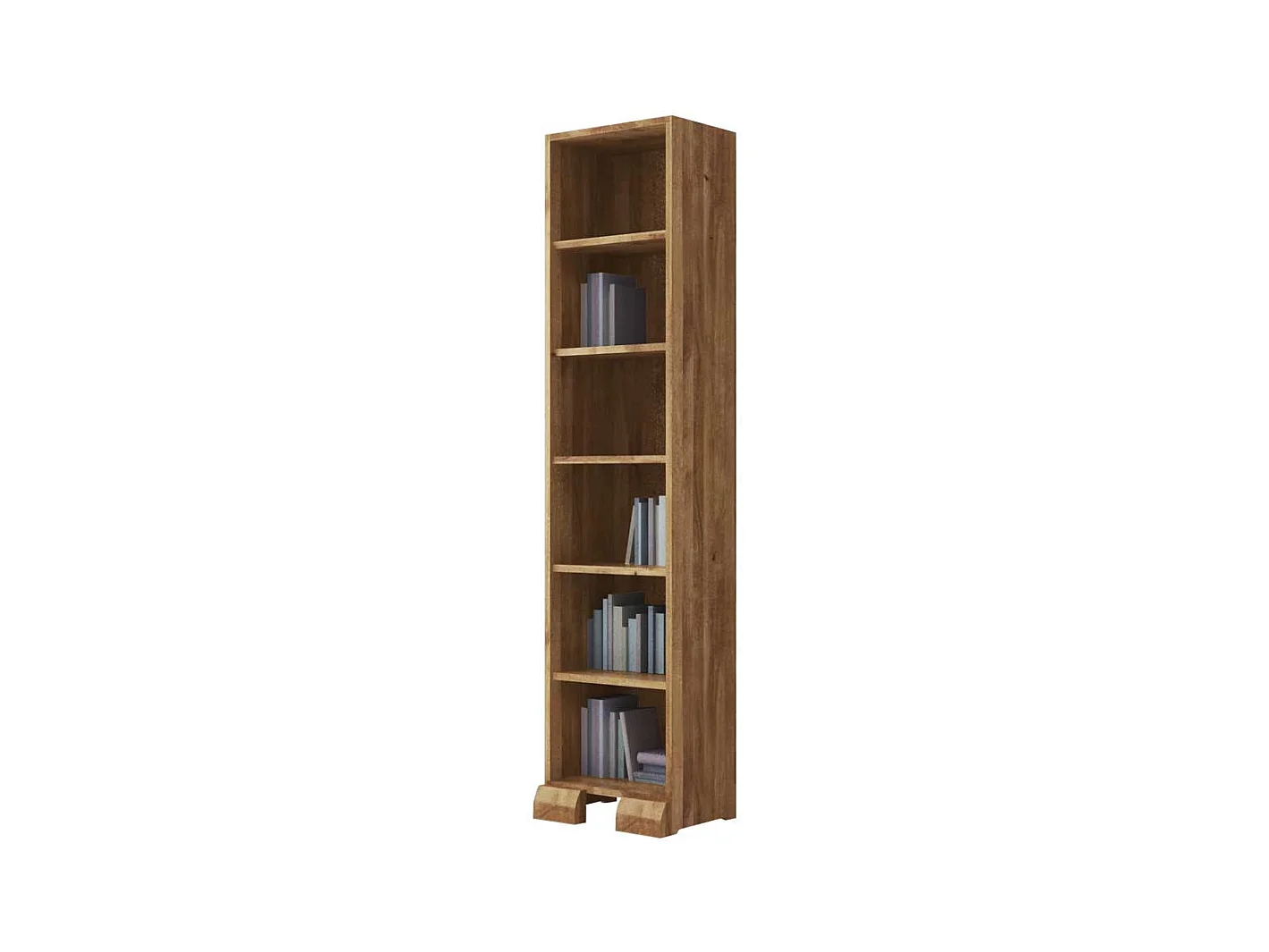 Bücherregal aus Wildeiche Massivholz 45 cm breit