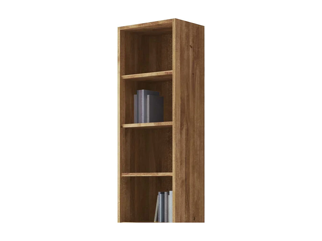 Bücherregal aus Wildeiche Massivholz 45 cm breit
