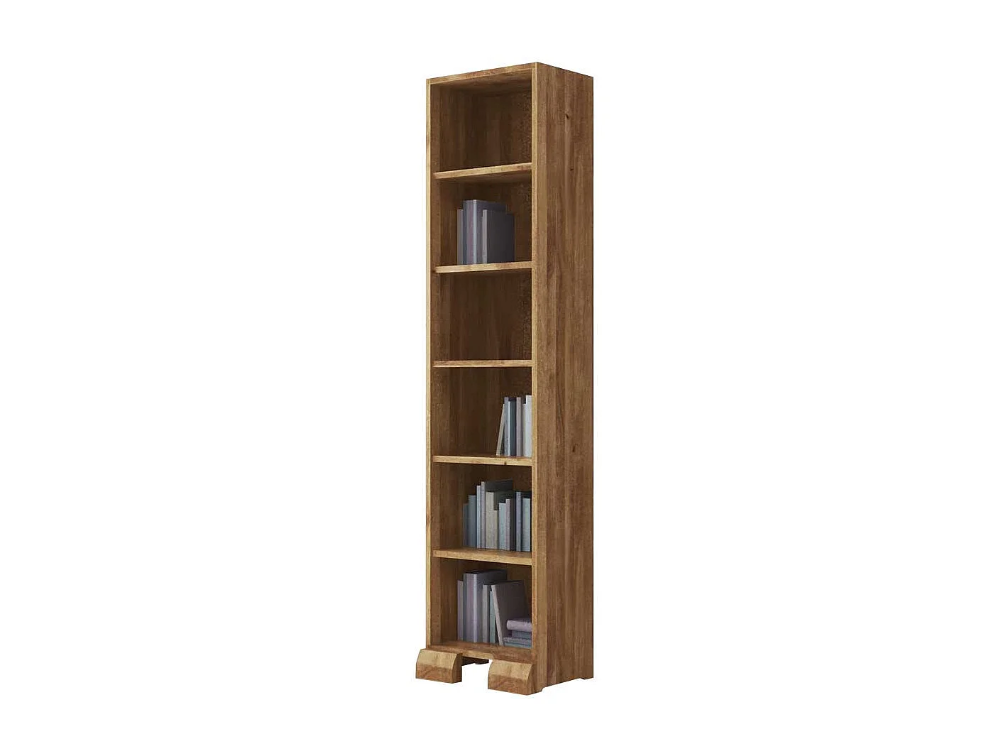 Bücherregal aus Wildeiche Massivholz 45 cm breit