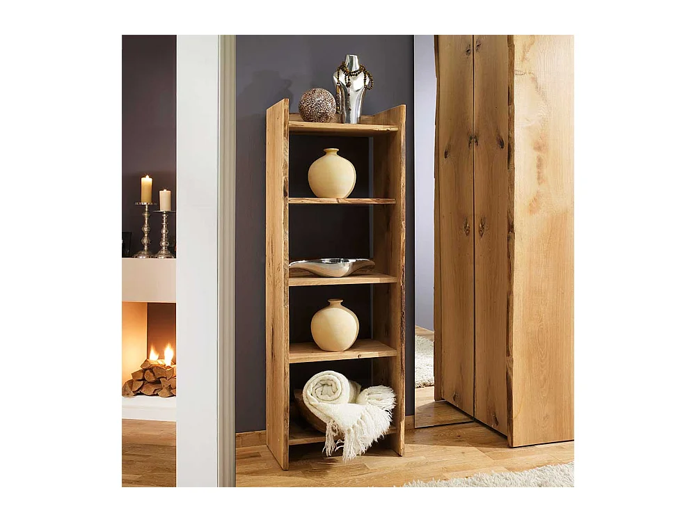 Echtholz Regal mit Baumkanten Eiche