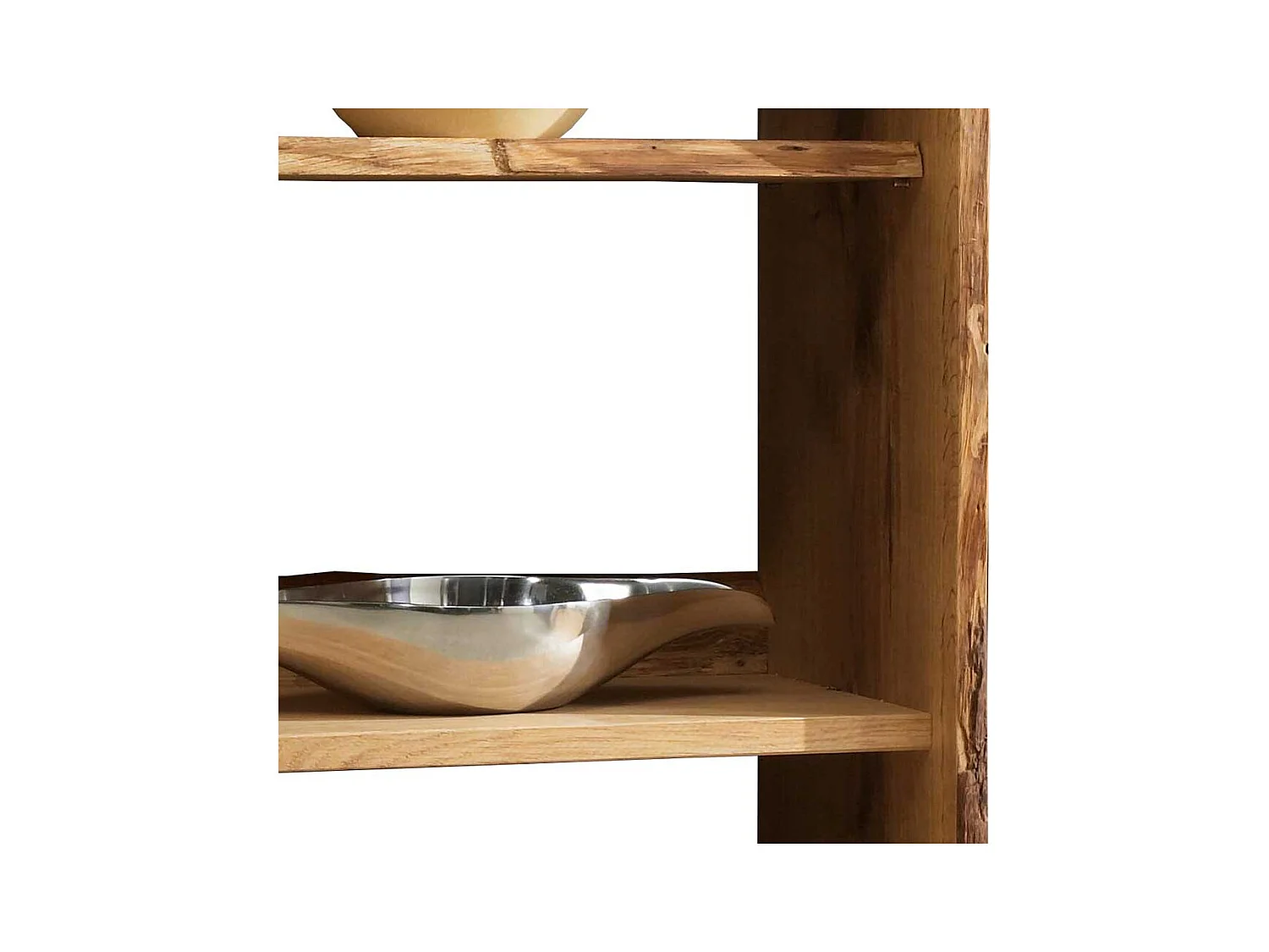 Echtholz Regal mit Baumkanten Eiche