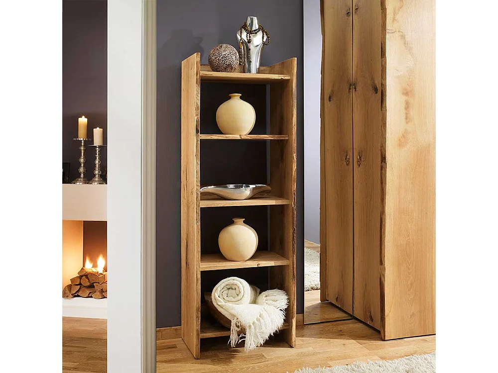 Echtholz Regal mit Baumkanten Eiche