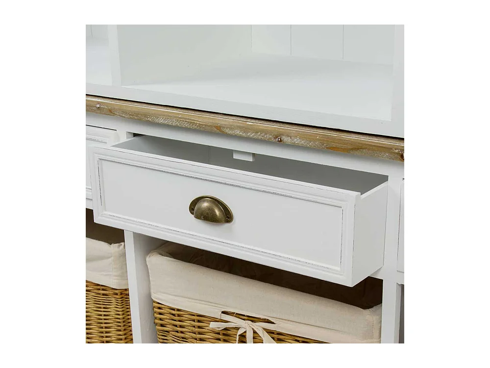 Bücherregal mit Körben Landhaus