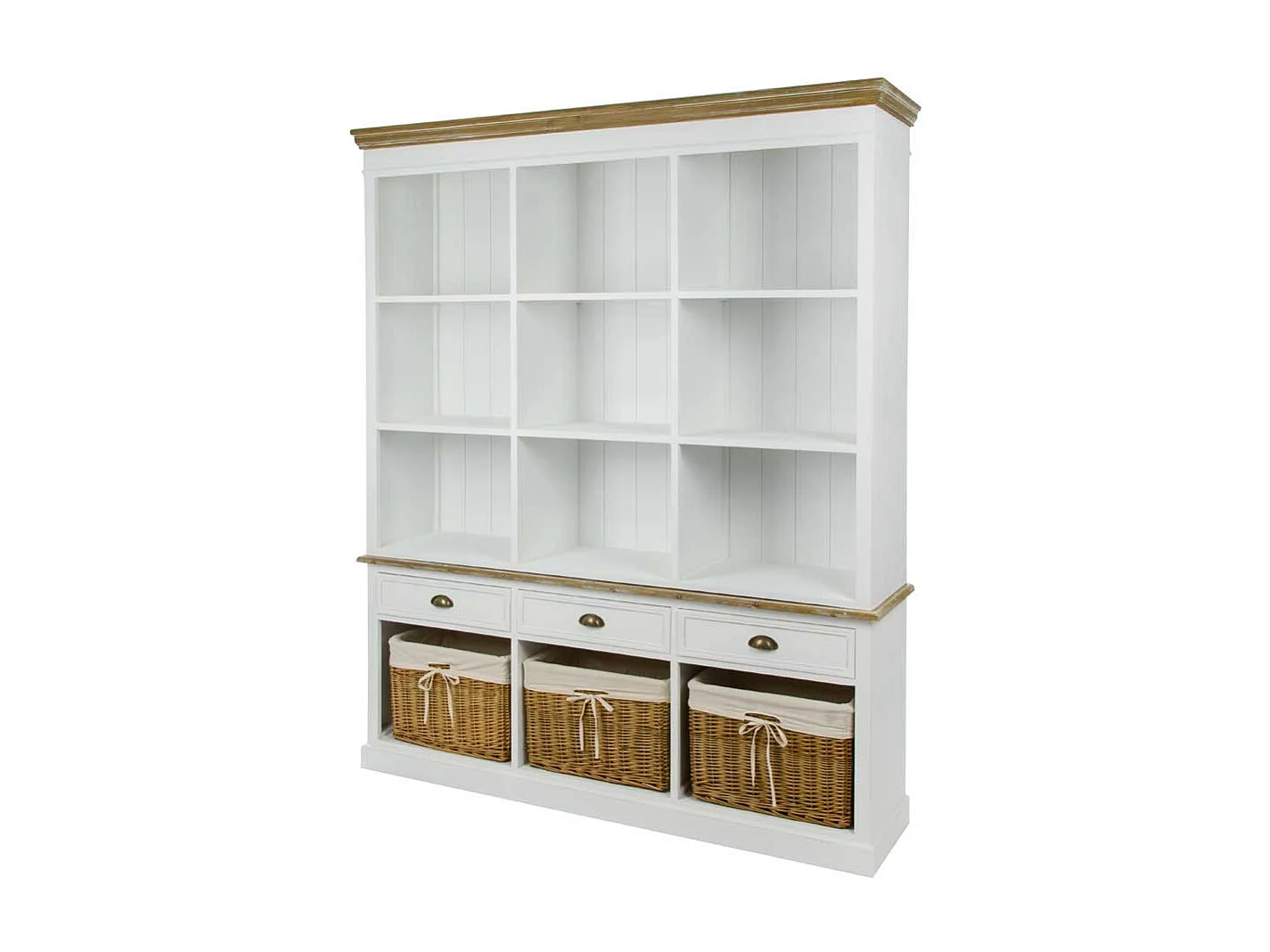 Bücherregal mit Körben Landhaus