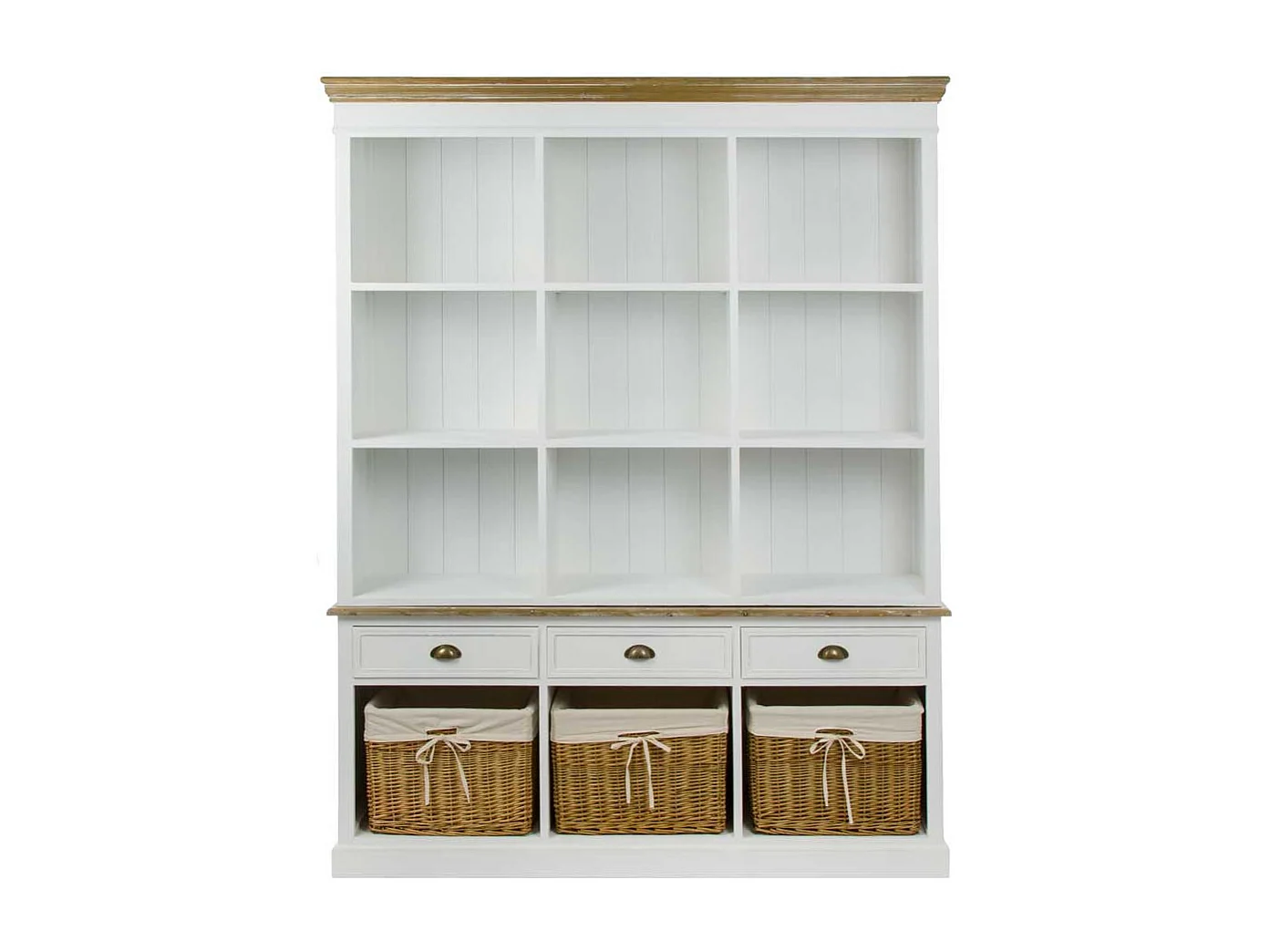 Bücherregal mit Körben Landhaus