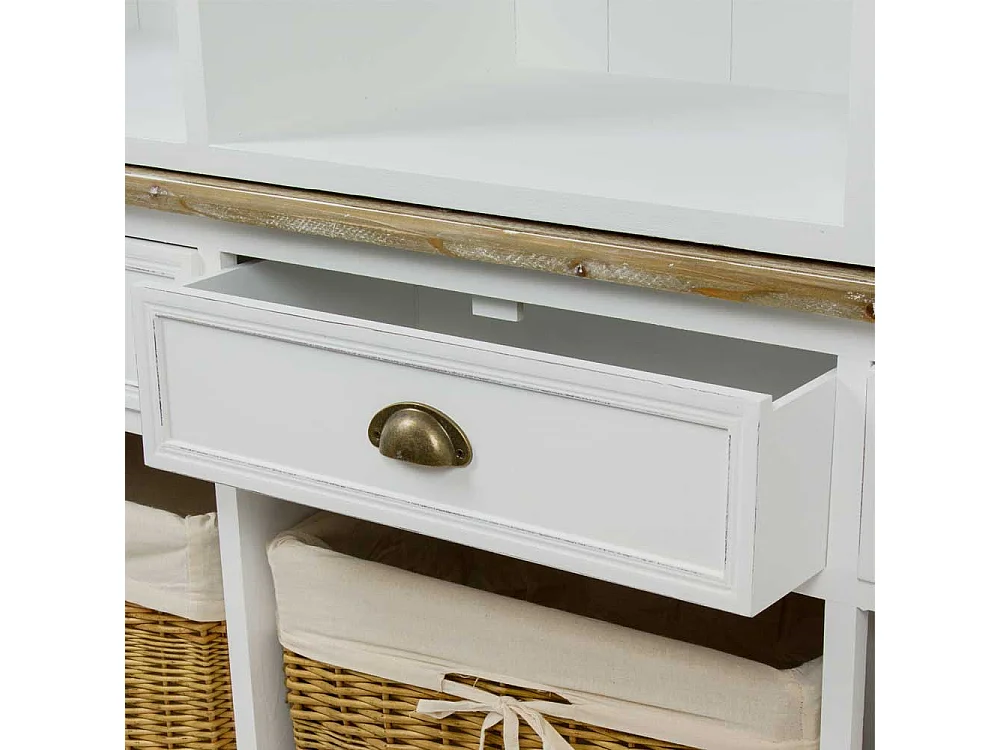 Bücherregal mit Körben Landhaus