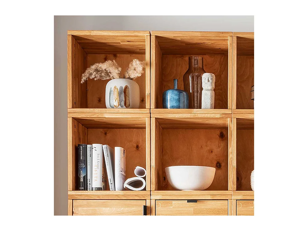 Massivholz Regalwürfel aus Wildeiche geölt 38x38 cm