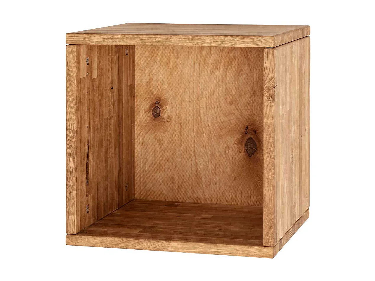 Massivholz Regalwürfel aus Wildeiche geölt 38x38 cm