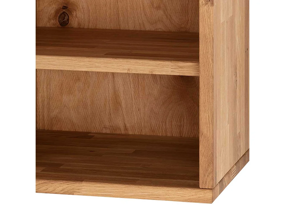Regalwürfel mit Einlegeboden aus Wildeiche Massivholz 38x38 cm