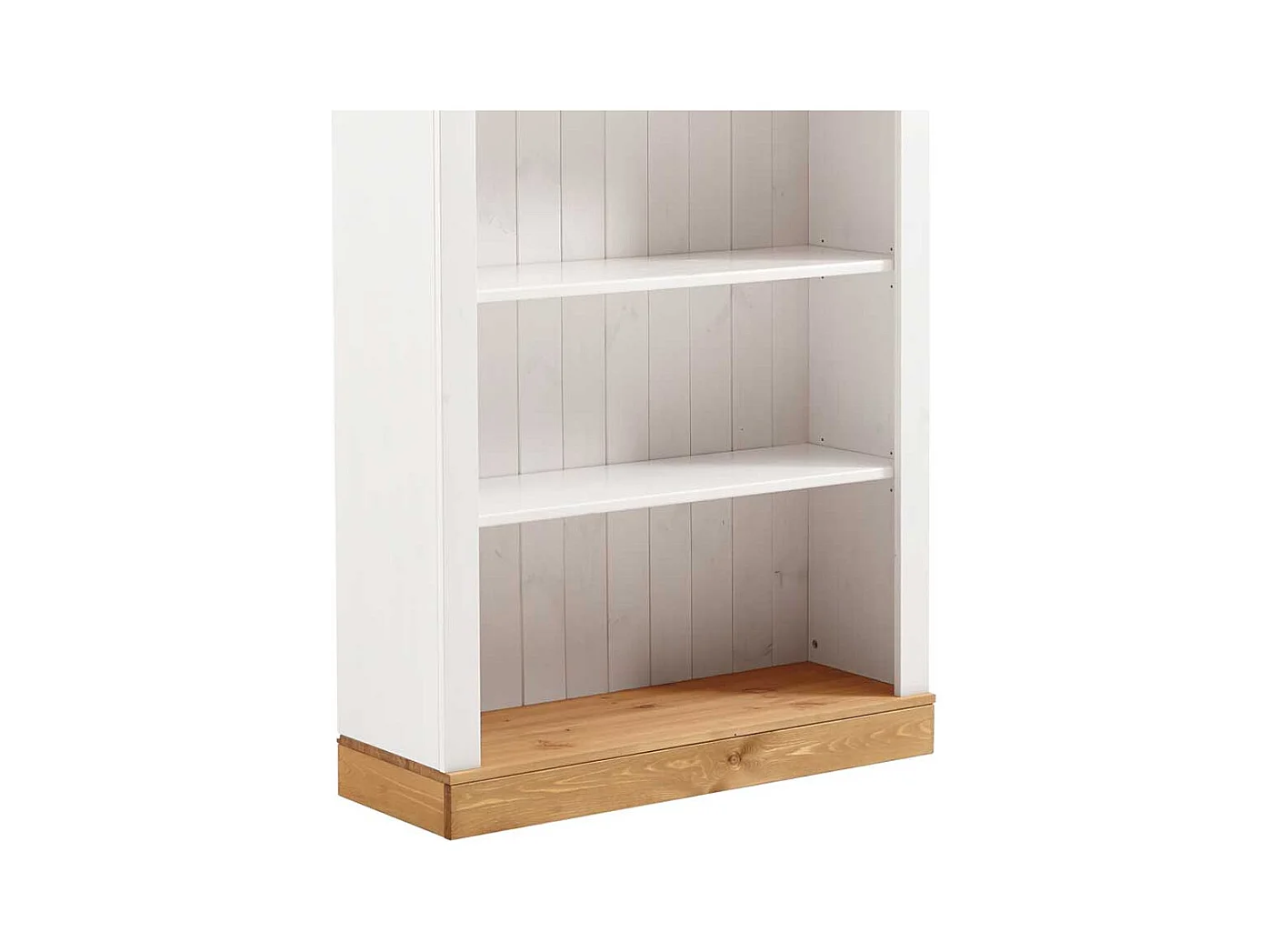 Bücherregal in Weiß Kiefer massiv Landhaus