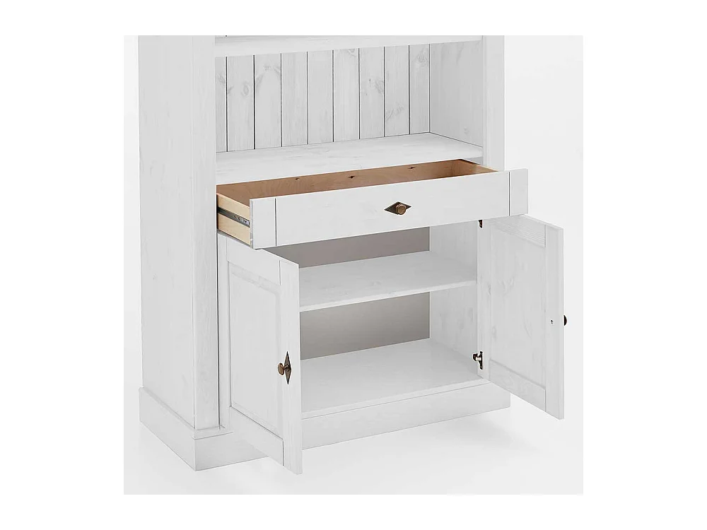 Esszimmer Regal in Weiß Kiefer lackiert