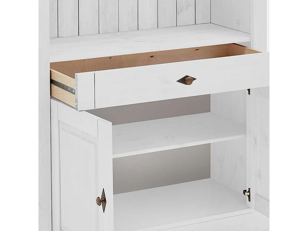 Esszimmer Regal in Weiß Kiefer lackiert