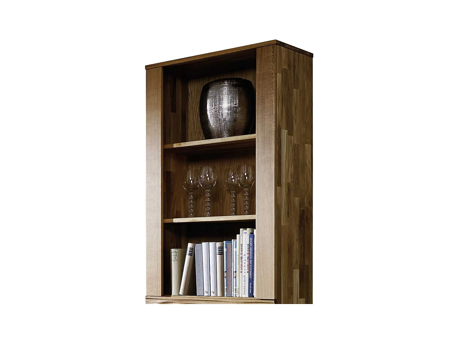 Standregal aus Wildeiche Massivholz 200 cm hoch