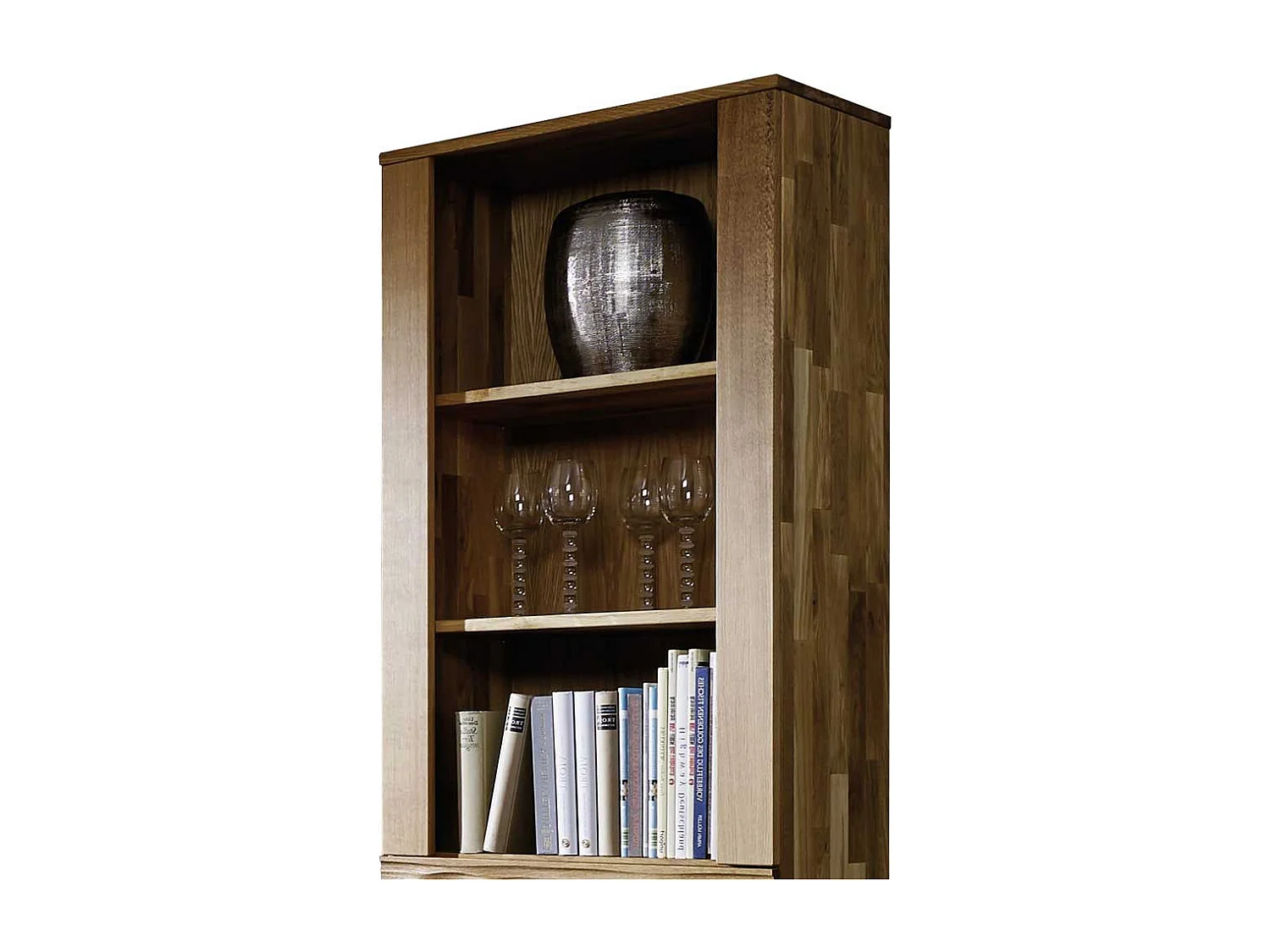 Standregal aus Wildeiche Massivholz 200 cm hoch