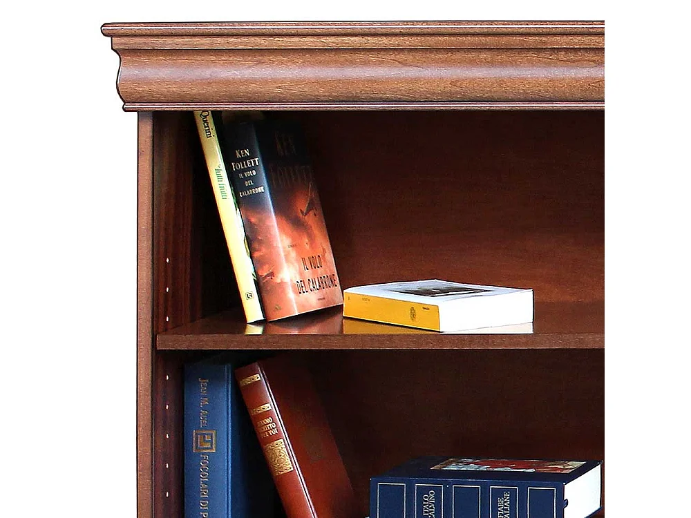 Nussbaumfarbiges Regal im klassischen Stil 157 cm breit