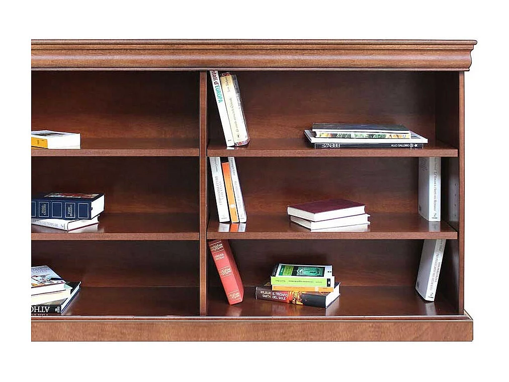 Nussbaumfarbiges Regal im klassischen Stil 157 cm breit