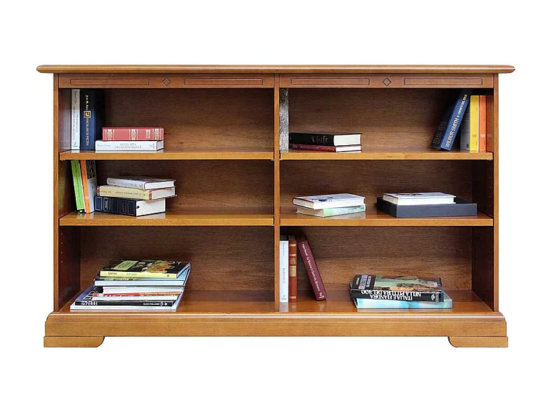 Regal mit sechs Fächern in Nussbaumfarben klassischen Stil