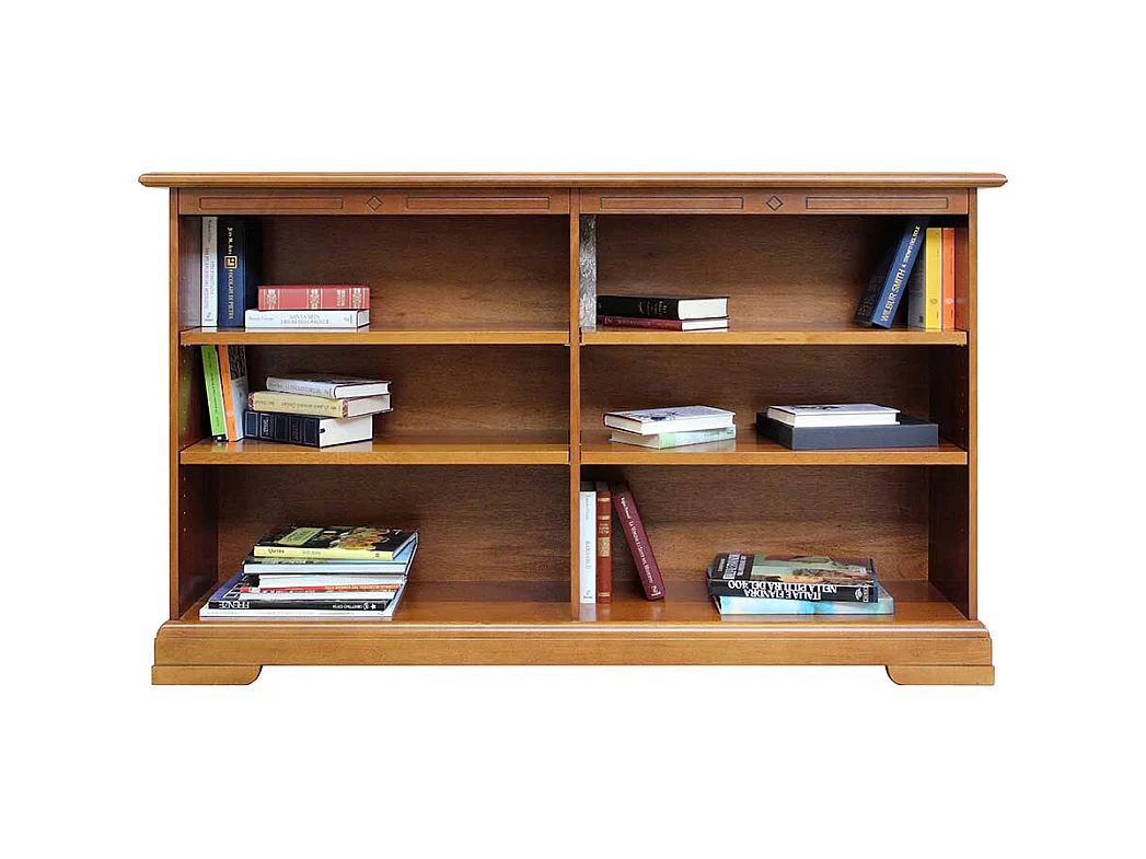 Regal mit sechs Fächern in Nussbaumfarben klassischen Stil