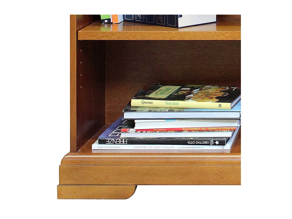 Regal mit sechs Fächern in Nussbaumfarben klassischen Stil