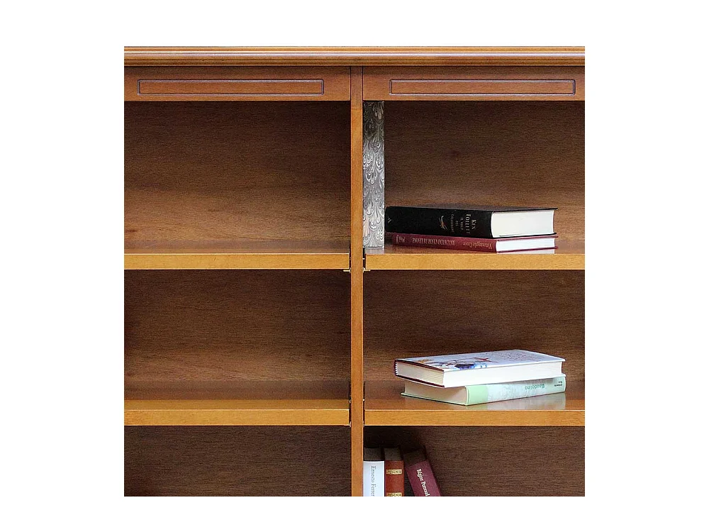 Regal mit sechs Fächern in Nussbaumfarben klassischen Stil