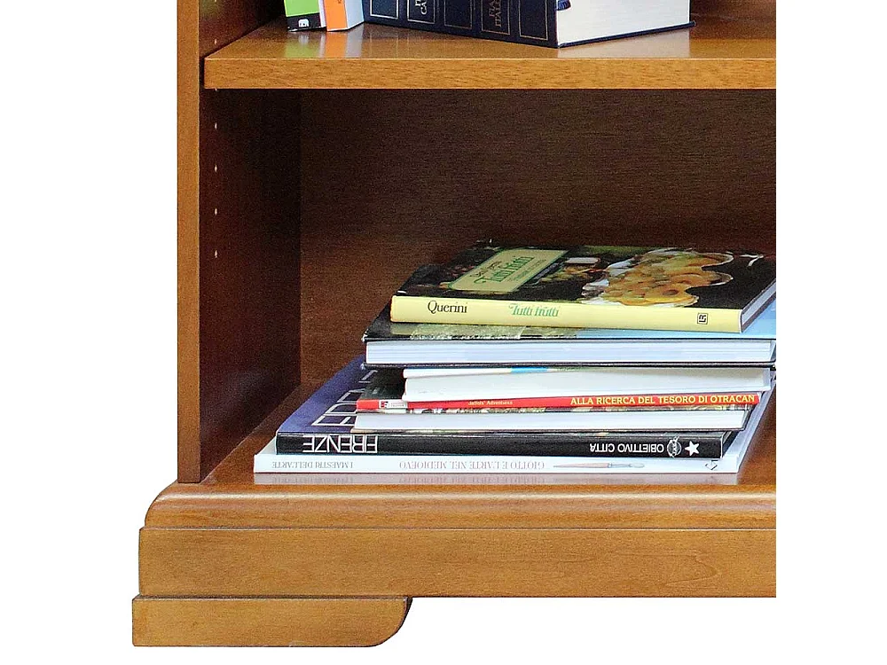 Regal mit sechs Fächern in Nussbaumfarben klassischen Stil