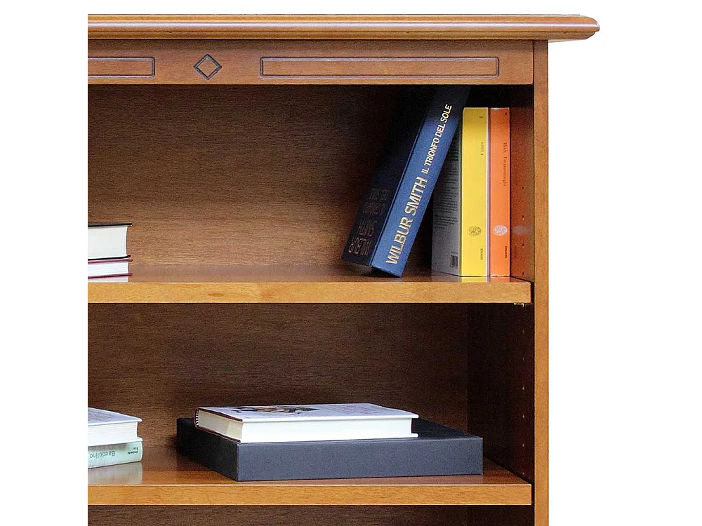 Regal mit sechs Fächern in Nussbaumfarben klassischen Stil