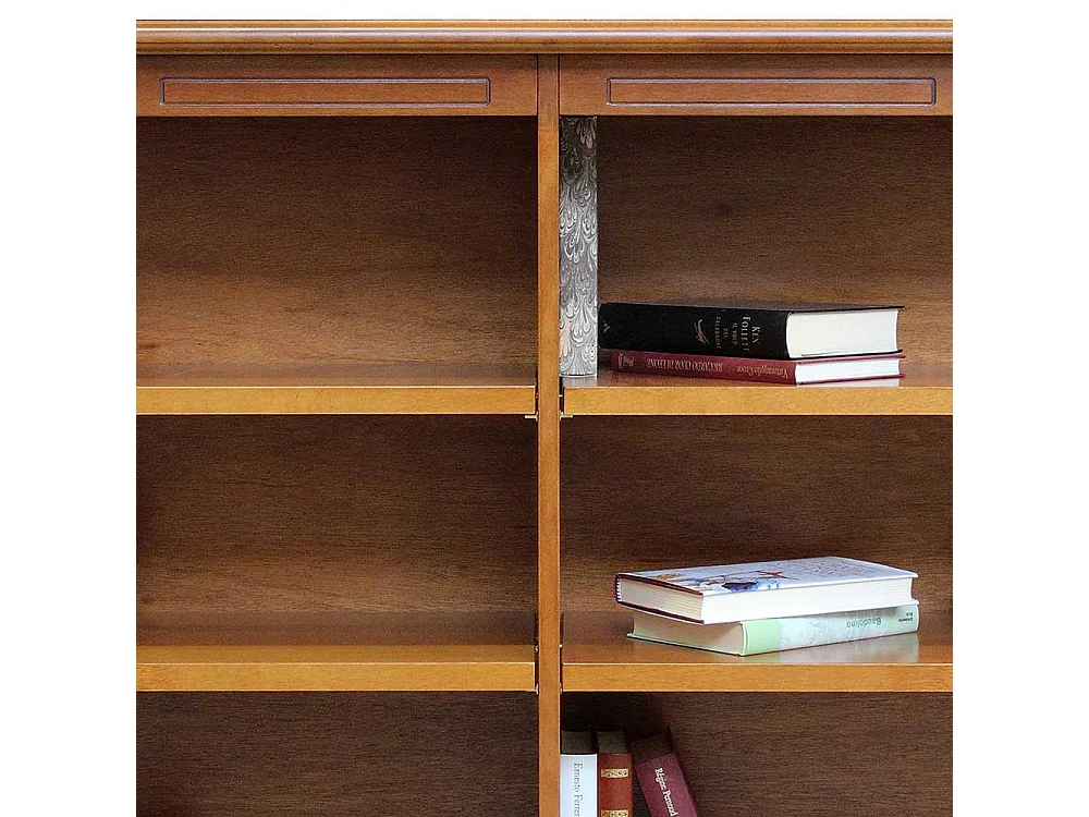 Regal mit sechs Fächern in Nussbaumfarben klassischen Stil