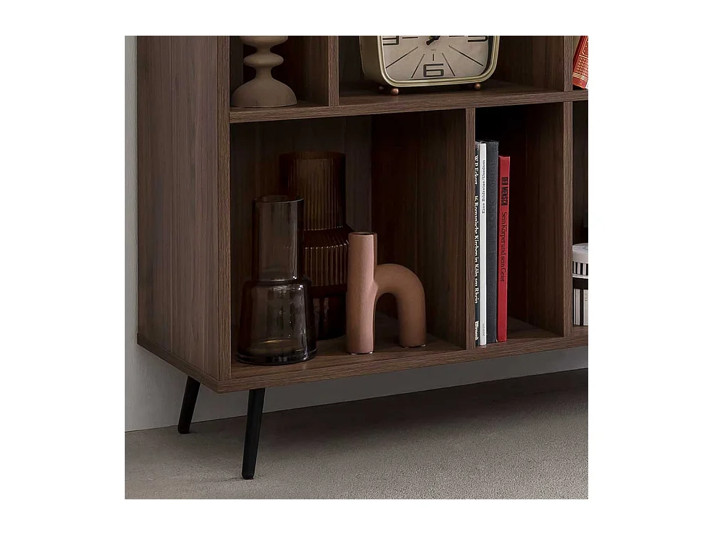 Esszimmerregal in Walnussfarben und Grau 1 türig