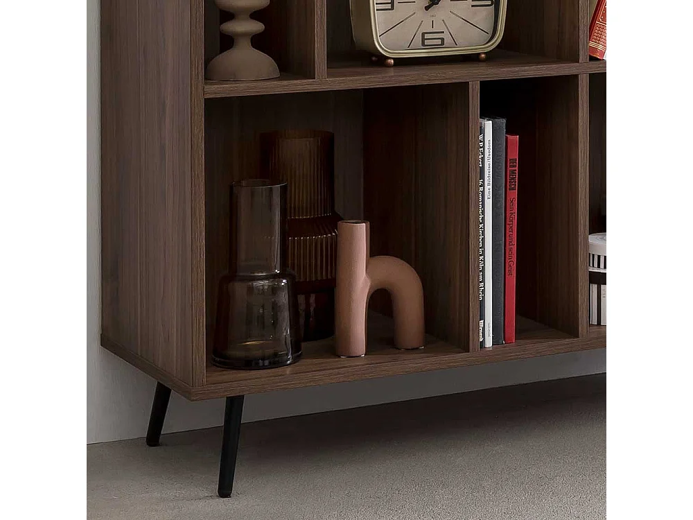 Esszimmerregal in Walnussfarben und Grau 1 türig