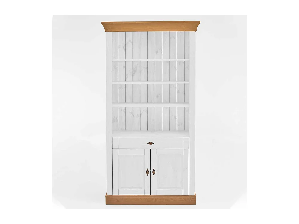 Regal in Weiß Kiefer teilmassiv Landhausstil