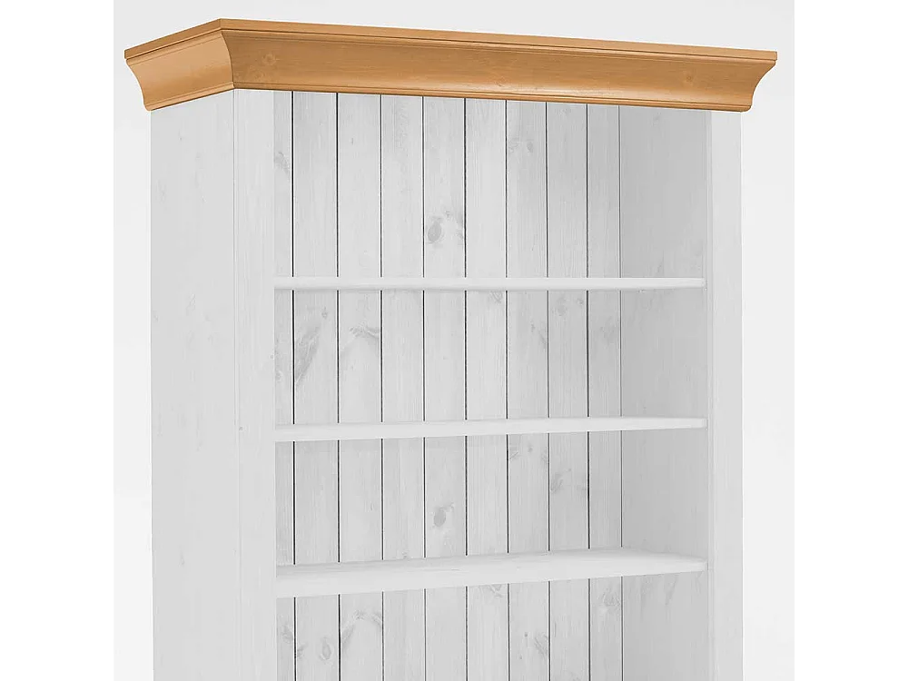 Regal in Weiß Kiefer teilmassiv Landhausstil