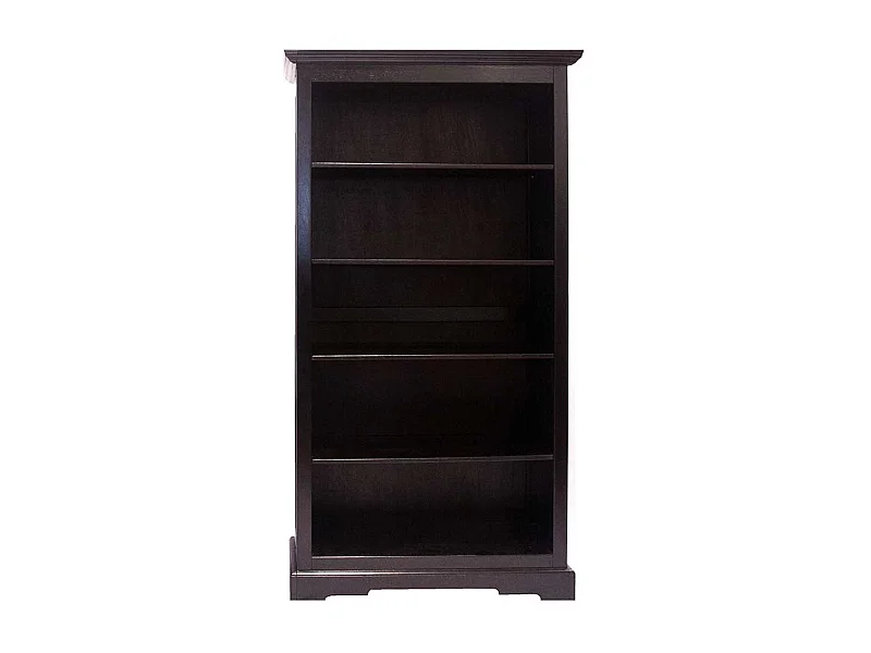 Bücherregal in Schwarzbraun Akazie Massivholz