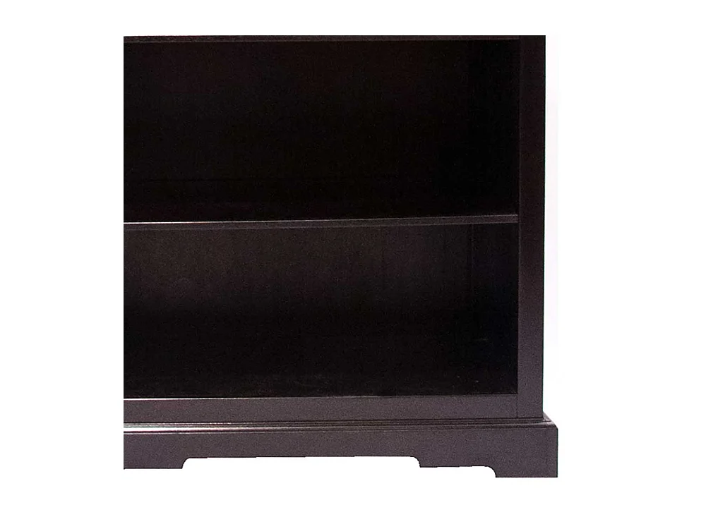 Bücherregal in Schwarzbraun Akazie Massivholz