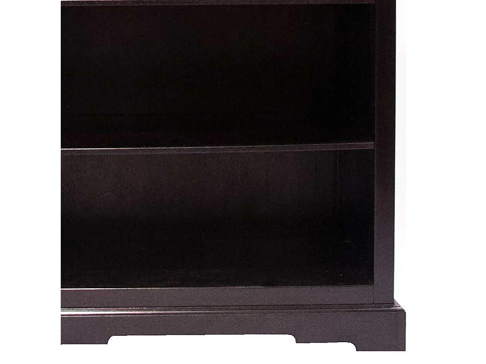 Bücherregal in Schwarzbraun Akazie Massivholz