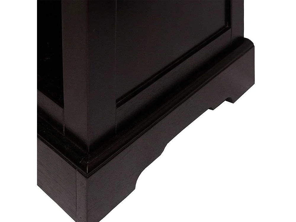 Bücherregal in Schwarzbraun Akazie Massivholz