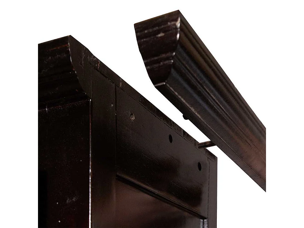 Bücherregal in Schwarzbraun Akazie Massivholz