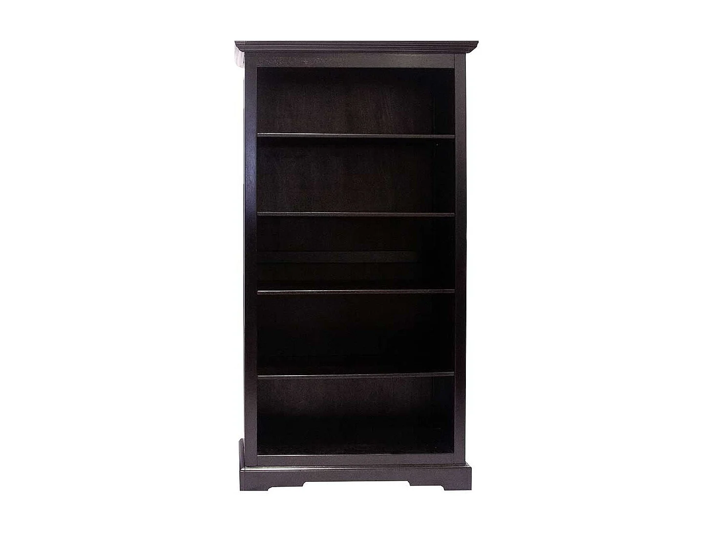 Bücherregal in Schwarzbraun Akazie Massivholz