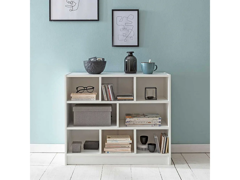 Kleines Regal in Weiß 30 cm tief