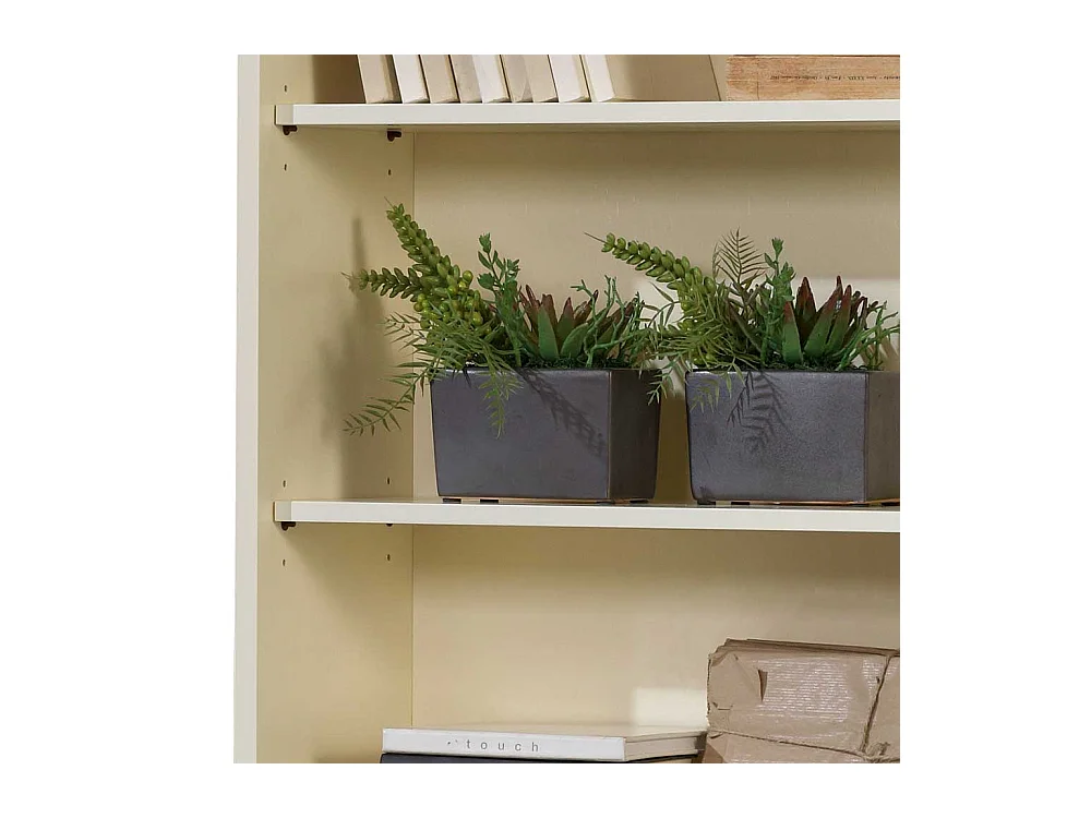 Vintage Bücherregal in Weiß 179 cm hoch - 85 cm breit