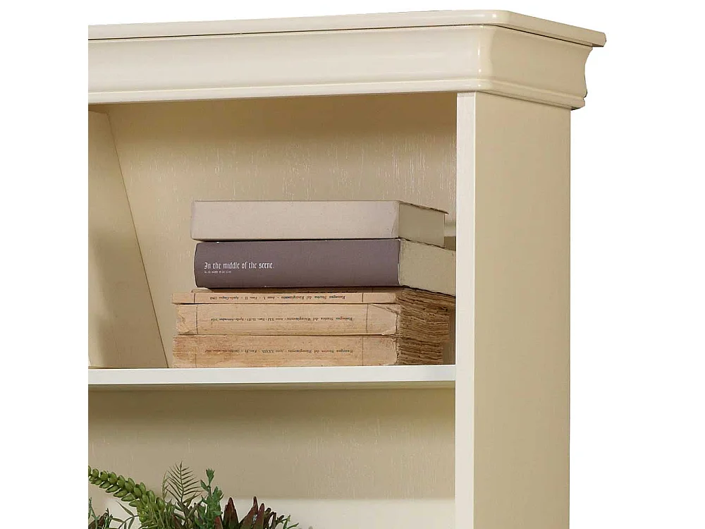 Vintage Bücherregal in Weiß 179 cm hoch - 85 cm breit