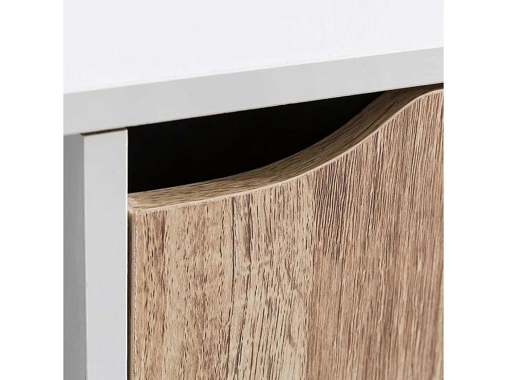 Bücherregal in Weiß und Eiche Sonoma 5 Türen