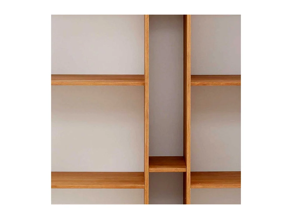 Skandi Stil Regal mit Füßen in Weiß und Kieferfarben 180 cm hoch