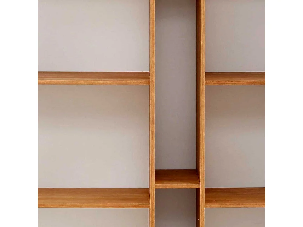 Skandi Stil Regal mit Füßen in Weiß und Kieferfarben 180 cm hoch