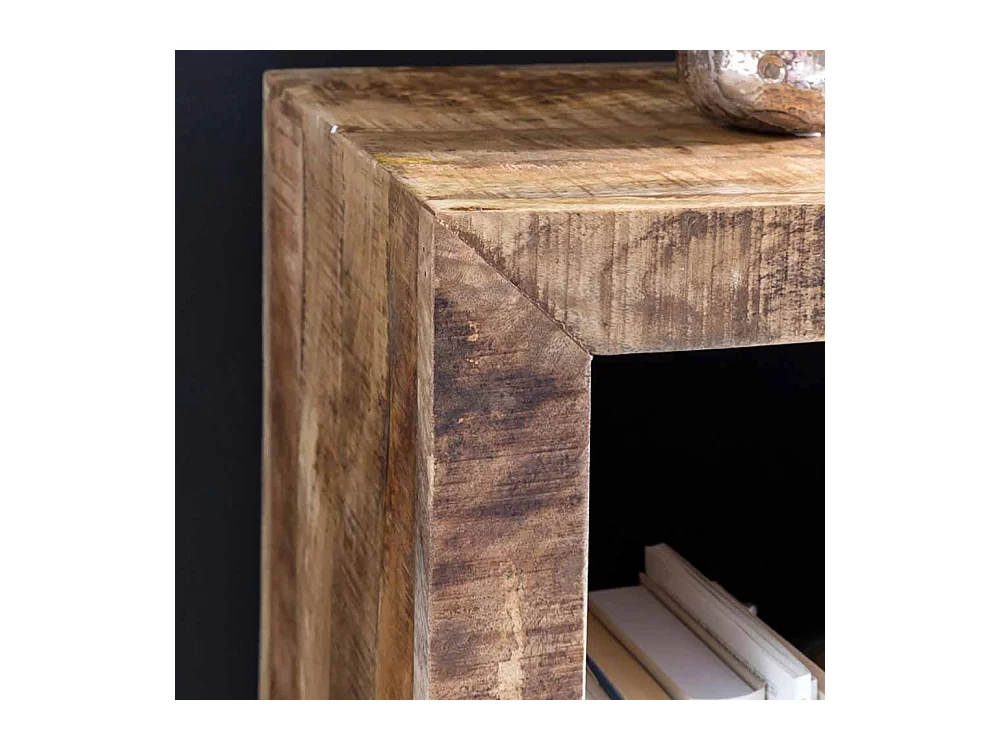 Standregal aus Mangobaum Massivholz 90 cm hoch