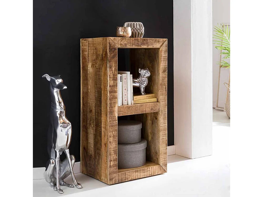 Standregal aus Mangobaum Massivholz 90 cm hoch