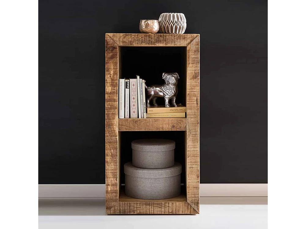 Standregal aus Mangobaum Massivholz 90 cm hoch